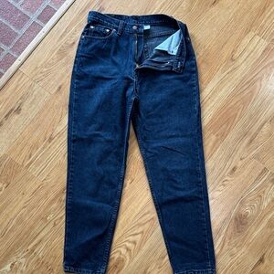 Levi's Woman’s Dark Blue tapered fit tapered leg Jeans